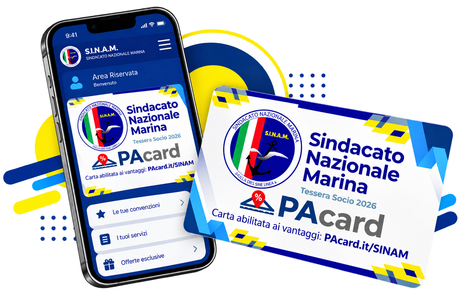 La card PACARD riservata a sinam